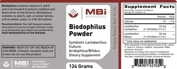 MBi Nutraceuticals Biodophilus Powder - supplement