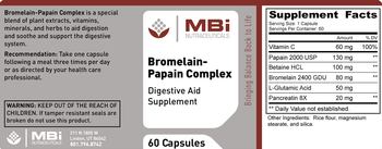 MBi Nutraceuticals Bromelain-Papain Complex - digestive aid supplement
