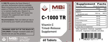MBi Nutraceuticals C-1000 TR - vitamin c timesrelease supplement