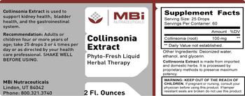 MBi Nutraceuticals Collinsonia Extract - phytofresh liquid herbal therapy