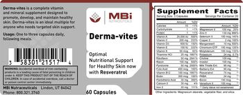 MBi Nutraceuticals Derma-Vites - supplement