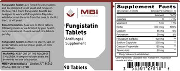 MBi Nutraceuticals Fungistatin Tablets - antifungal supplement