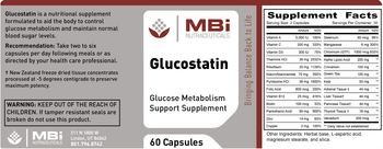 MBi Nutraceuticals Glucostatin - glucose metabolism support supplement