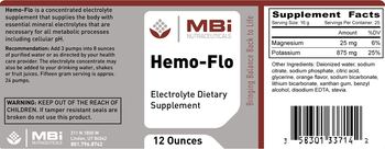 MBi Nutraceuticals Hemo-Flo - electrolyte supplement