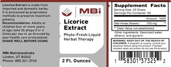 MBi Nutraceuticals Licorice Extract - phytofresh liquid herbal therapy