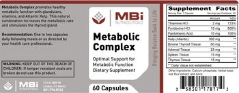 MBi Nutraceuticals Metabolic Complex - supplement