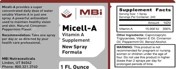 MBi Nutraceuticals Micell-A - vitamin supplement