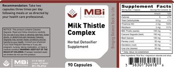 MBi Nutraceuticals Milk Thistle Complex - herbal detoxifier supplement