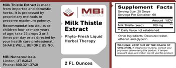 MBi Nutraceuticals Milk Thistle Extract - phytofresh liquid herbal therapy