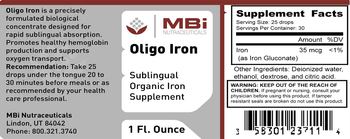 MBi Nutraceuticals Oligo Iron - sublingual organic iron supplement