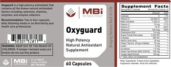 MBi Nutraceuticals Oxyguard - high potency natural antioxidant supplement