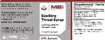 MBi Nutraceuticals Soothing Throat Syrup - supplement