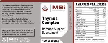MBi Nutraceuticals Thymus Complex - immune support supplement