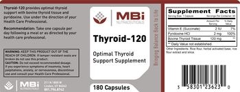 MBi Nutraceuticals Thyroid-120 - optimal thyroid support supplement