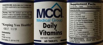 MCCI Medical Group Daily Vitamins - supplement