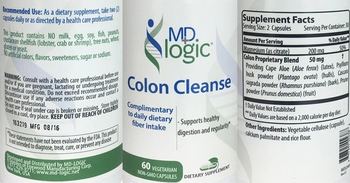 MD Logic Colon Cleanse - supplement
