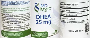 MD Logic DHEA 25 mg - supplement
