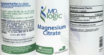 MD Logic Magnesium Citrate - supplement