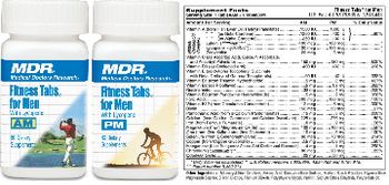 MDR Medical Doctors Research Fitness Tabs for Men AM/PM - supplement