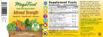 MegaFood Adrenal Strength - herbal supplement