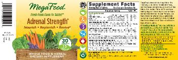 MegaFood Adrenal Strength - whole food herbal supplement