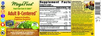 MegaFood Adult B-Centered - multivitamin herbal supplement