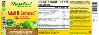 MegaFood Adult B-Centered - multivitamin herbal supplement
