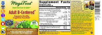 MegaFood Adult B-Centered - multivitamin herbal supplement