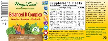 MegaFood Balanced B Complex - multivitamin supplement