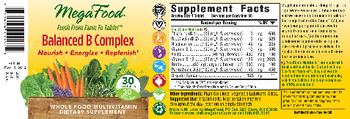 MegaFood Balanced B Complex - whole food multivitamin supplement