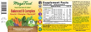 MegaFood Balanced B Complex - whole food multivitamin supplement