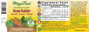 MegaFood Blood Builder - whole food multivitamin mineral supplement