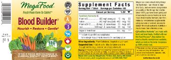 MegaFood Blood Builder - whole food multivitamin mineral supplement