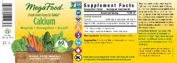 MegaFood Calcium - whole food mineral supplement
