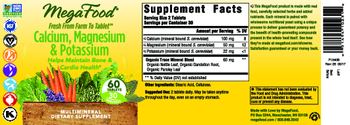 MegaFood Calcium, Magnesium & Potassium - multimineral supplement