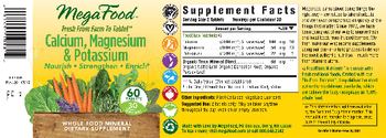 MegaFood Calcium, Magnesium & Potassium - whole food mineral supplement