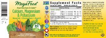 MegaFood Calcium, Magnesium & Potassium - multimineral supplement