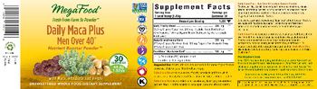 MegaFood Daily Maca Plus Men Over 40 - unsweetened whole food supplement