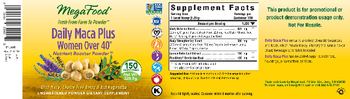 MegaFood Daily Maca Plus Women Over 40 - unsweetened powder supplement