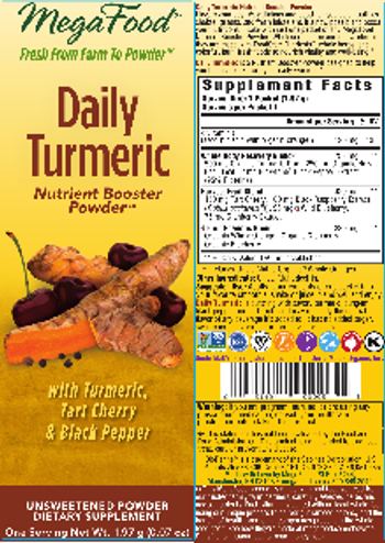 MegaFood Daily Turmeric - unsweetened powder supplement
