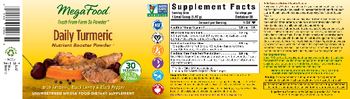 MegaFood Daily Turmeric - unsweetened whole food supplement