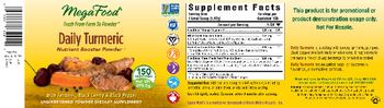 MegaFood Daily Turmeric - unsweetened powder supplement