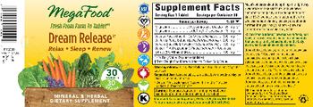 MegaFood Dream Release - mineral herbal supplement