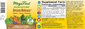 MegaFood Dream Release - mineral herbal supplement