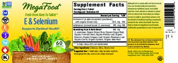 MegaFood E & Selenium - antioxidant supplement