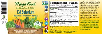 MegaFood E & Selenium - whole food antioxidant supplement