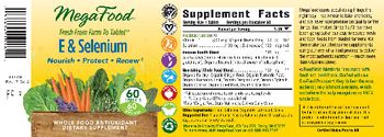 MegaFood E & Selenium - whole food antioxidant supplement