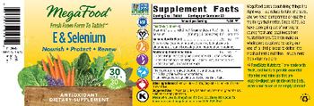 MegaFood E & Selenium - antioxidant supplement