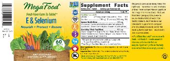 MegaFood E & Selenium - antioxidant supplement