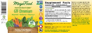 MegaFood GTF Chromium - whole food mineral supplement